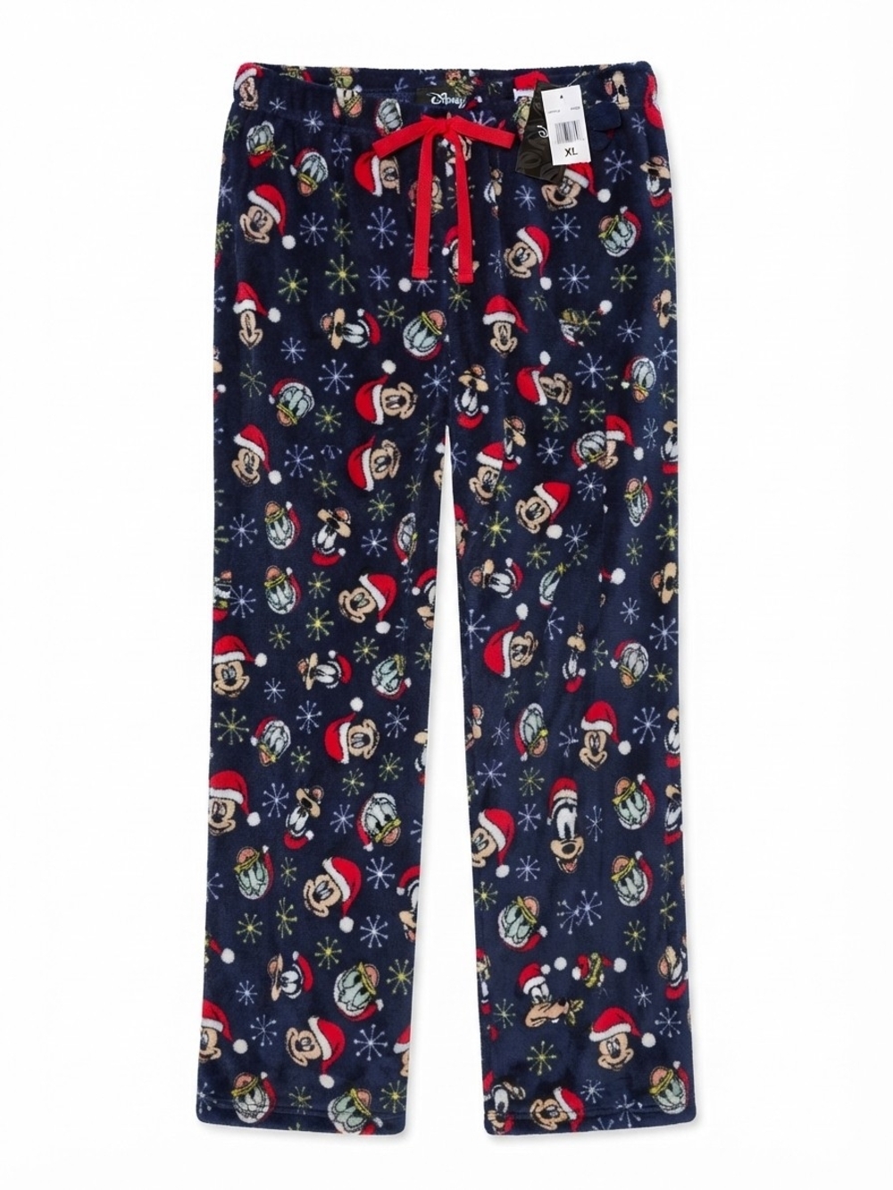 Disney Mickey & Friends Christmas Adult Pajama Lounge Pants XL Navy Blue